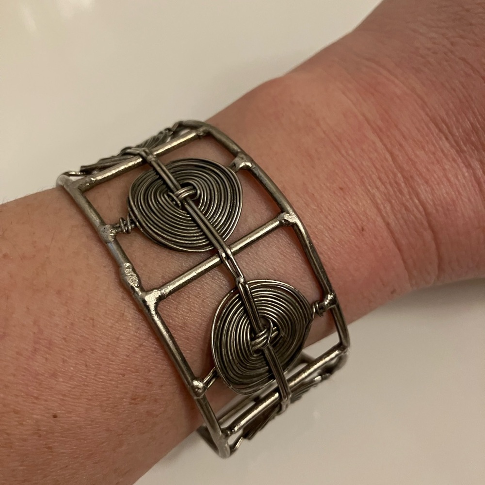 Silver Wire Cuff Bracelet